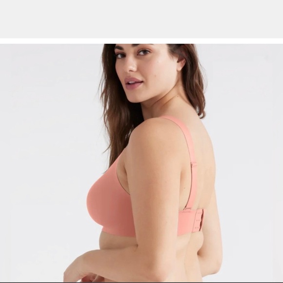 Pink Knix padded V-neck bra, Size 3 - Picture 3 of 4